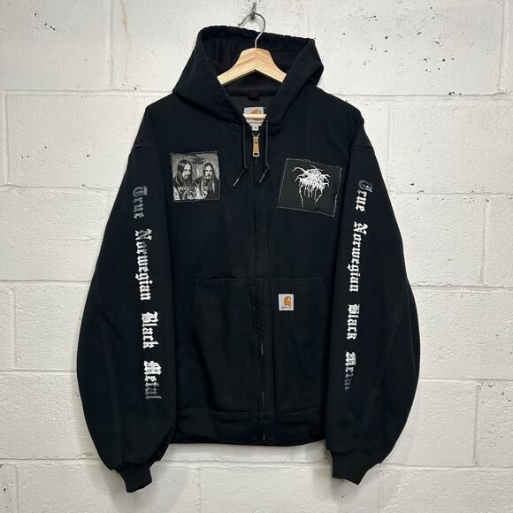 Carhartt Other - Y2K Carhartt Thermal-Lined Hooded Jacket “Black” Dark Throne